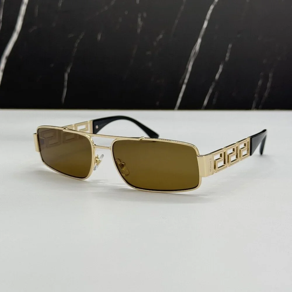 NEW VERSACE VE2257 1002/73 SUNGLASSES MOD 2257 GOLD UNISEX EYEWEAR VE2257 100273